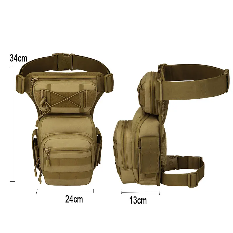 Men Leg Bag Thigh Bag Utility Belt Waist Pack Pouch Adjustable Hiking Male Waist Hip Motorcycle Bags Sport Outdoor 2021 XA936WA