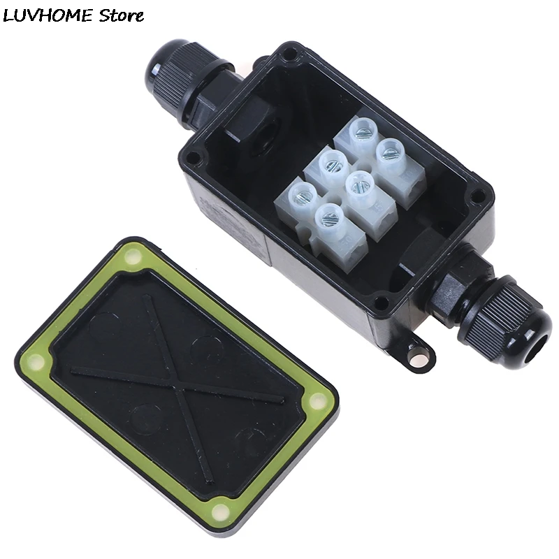 1PCS 2 Way Outdoor Waterproof IP66 Electrical Cable Wire Connector Junction Box With Terminal 450V Junction Box For Led Light