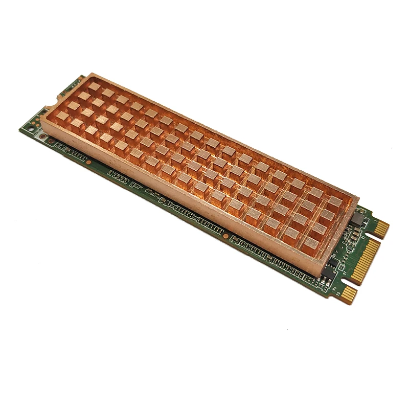 BIlinli Kupfer NVME NGFF M.2 Kühlkörper 2280 SSD Metallblech Wärmeleitfähigkeit Silikon Wafer Lüfter M2 Kühlkörper