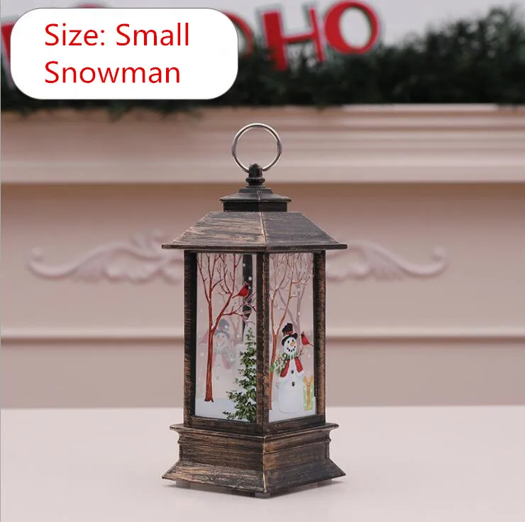 S Bronze Snowman Рождественские украшения для дома с изображением Санта-Клауса, светодиодный светильник на электрическом аккумуляторе, свечи, декор для рождественской елки, Kerst Decoratie - Цвет: S Bronze Snowman