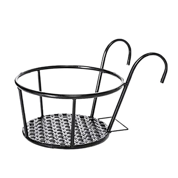 

Hot SV-Metal Flower Holder Shelf Stand Hanging Pots Basket Plant Garden Wall Storage