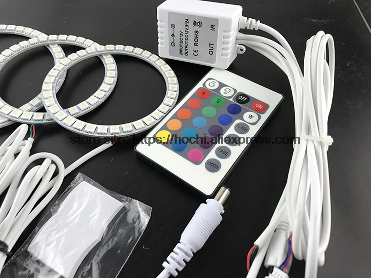 HochiTech с несколькими цветами RGB Цвет светодиодный Ангельские глазки набор ортопедических колец супер яркий стиль автомобиля для Hyundai Grandeur 1998-2005