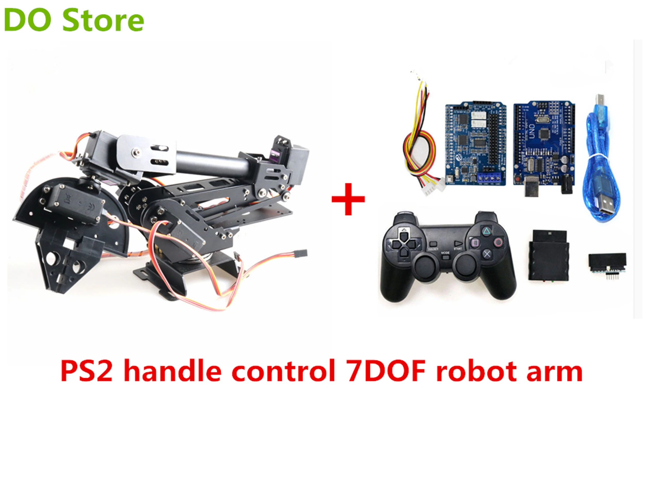 DO Store металлическая 7DOF большая RC рука робота с захватом комплект Wifi/Bluetooth/ручка управления DIY для Arduino образования