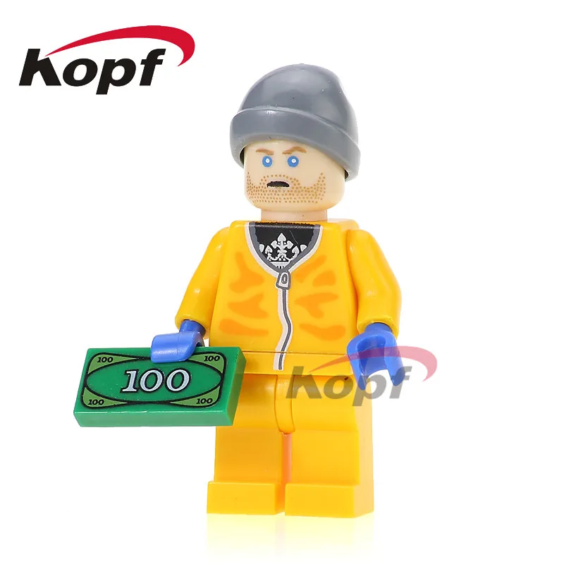 

Single Sale Breaking Bad Jesse Pinkman Designer Walter White Saul Goodman Super Heroes Building Blocks Toys for children KL061