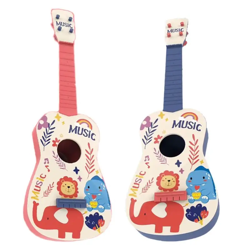

21 Inch Cute Cartoon 4 String Mini Wooden Guitar Kids Ukulele Musical Instrument