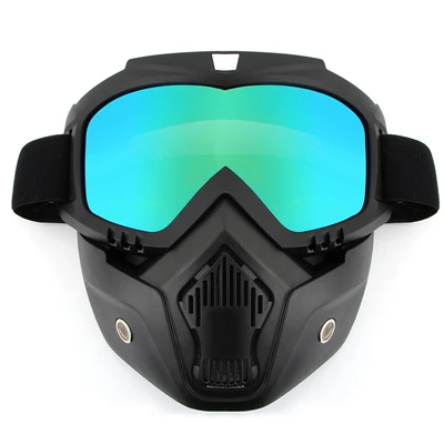 Мужские и женские велосипедные ветрозащитные зимние защитные очки, маска, Пыленепроницаемая велосипедная маска для всего лица с защитой от УФ-лучей, очки, сноуборд велосипед, лыжные маски - Цвет: Синий
