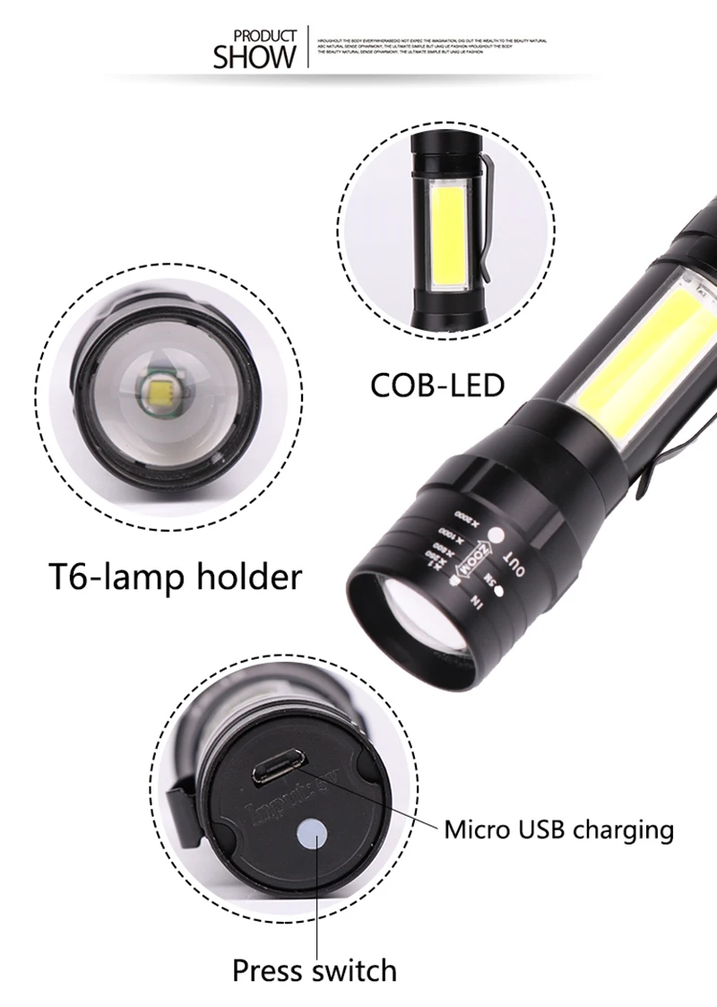 Litwod Z203101 со встроенным аккумулятором CREE XM-L2 T6 COB светодиодный вспышка светильник фонарь Алюминий сплав перезаряжаемый Подседельный штырь велосипедный задний фонарь для кемпинга светильник