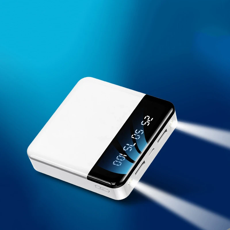 Мини банк питания 6000 mAh/10000 mAh внешний аккумулятор портативный повербанк с ЖК-дисплеем Банк питания зарядное устройство для мобильного телефона