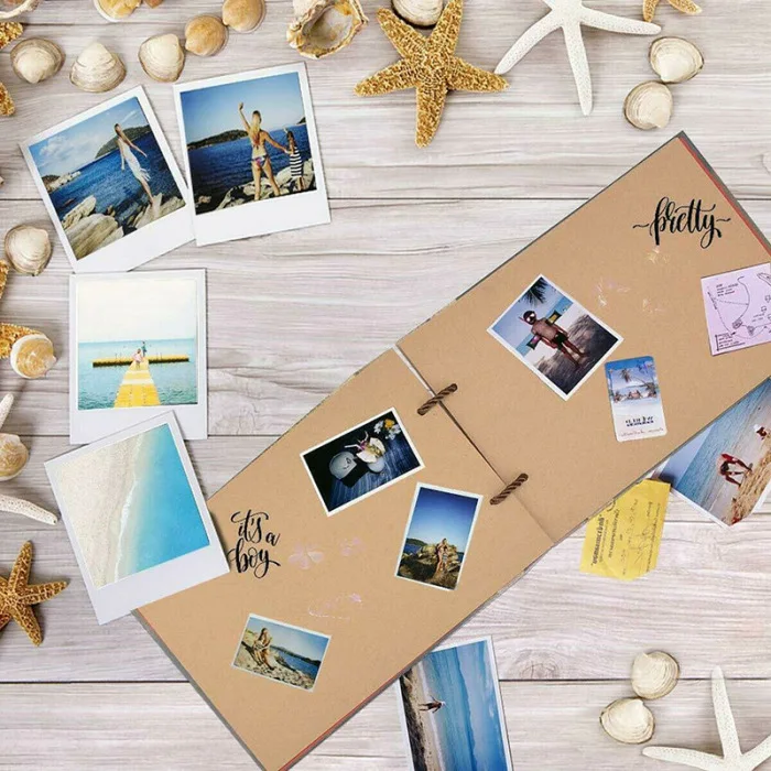 Ретро фотоальбом памяти DIY юбилей альбом для скрапбукинга шнуровка вкладыш альбом THIN889