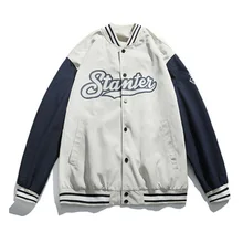 

Women's Jacket Casual Loose Varsity Jacket Streetwear Oversized Women's Coat High Street Za 2021 Autumn Winter Women Clothes