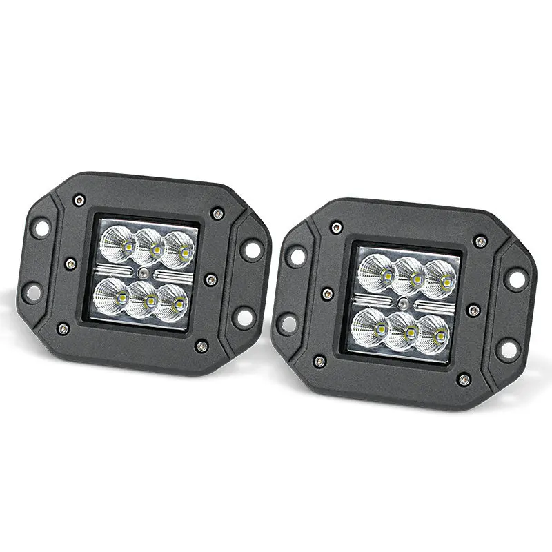 

Cross Border AliExpress Amazon Hot Selling 18W Embedded 6 Beads Automobile LED Working Lamp LED Off-road Vehicle Light