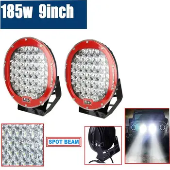 

1pcs 9inch 185w LED Driving Light Round Spotlight Bar Offroad 4WD Auto Lamp