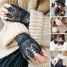 Cuff Fake Sleeves Sweater Decorative Sleeves Flounces Buttoned Wrist Sleeves