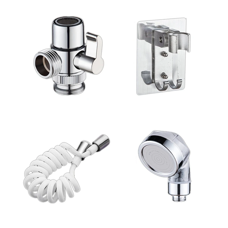 Bathroom Wash Face Basin Water Tap External Shower Head Toilet Hold Filter Flexible Hair Washing Faucet Rinser Set | Обустройство