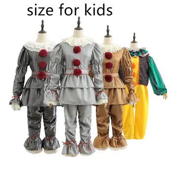 

Movie Stephen Costume Pennywise Cosplay Costume Suit Set Stephen King It Chapter Two 2 Horror Clown Halloween Party Props