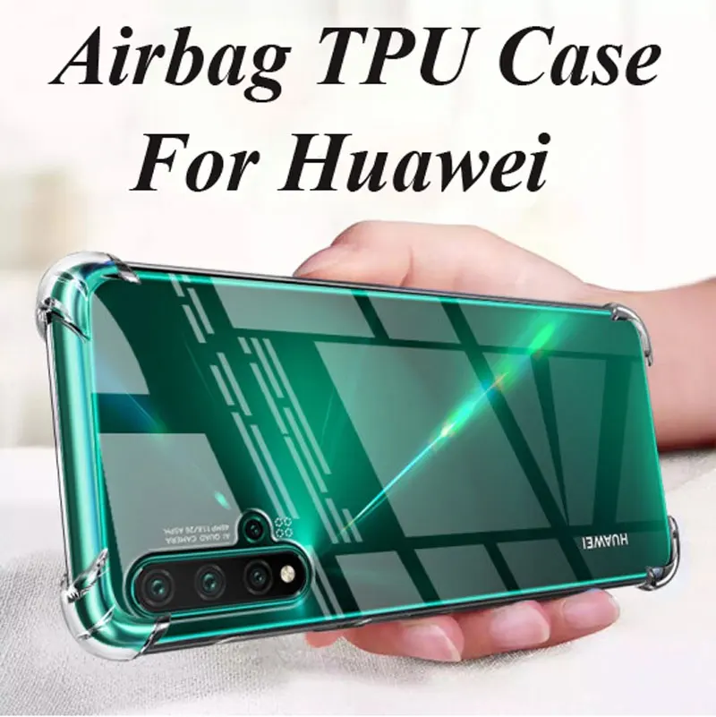 

Cases For Huawei Nova 5 5i Pro Y6 Y7 Pro 2019 Mate30 Lite Funda Transparent Anti Knock TPU Soft Cover Honor 20 Pro 8S Coque Cade