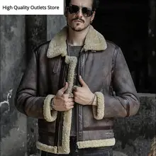 Куртка из натуральной кожи, мужские Куртки из натуральной кожи, Мужская одежда, Мужская винтажная шуба из овчины, верхняя одежда, пальто