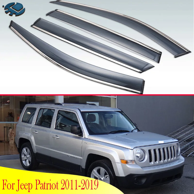 Для Jeep Патриот 2011- автомобильные аксессуары пластиковый внешний козырек вентиляционные Шторы окно Защита от солнца и дождя дефлектор 4 шт