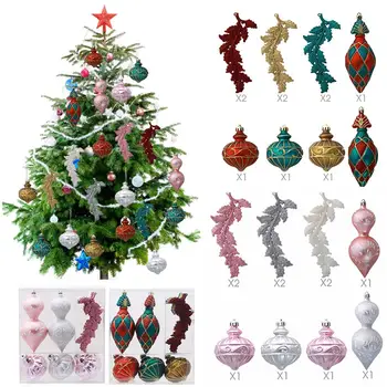 

Red, Green, White, Gold And Silver Powder Special-shaped Suit Christmas Decorations Special-shaped Balls Mixed Holiday Decoratio