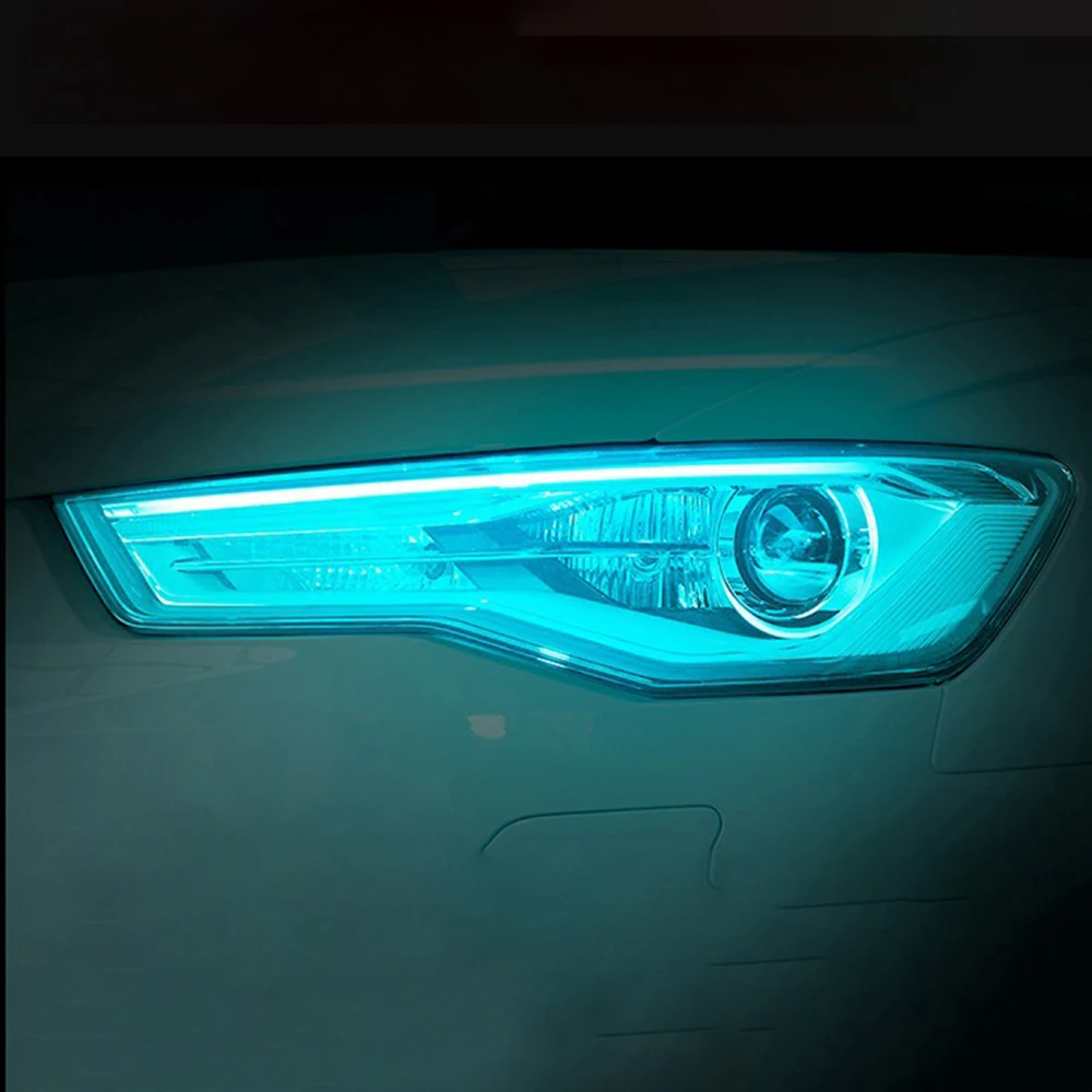 Светодиодные ленты для автомобиля 30 45 60 см поворотники DRL головной светильник в сборе универсальные дневные ходовые светильник 2 шт./компл. Гибкая мягкая трубка лампы