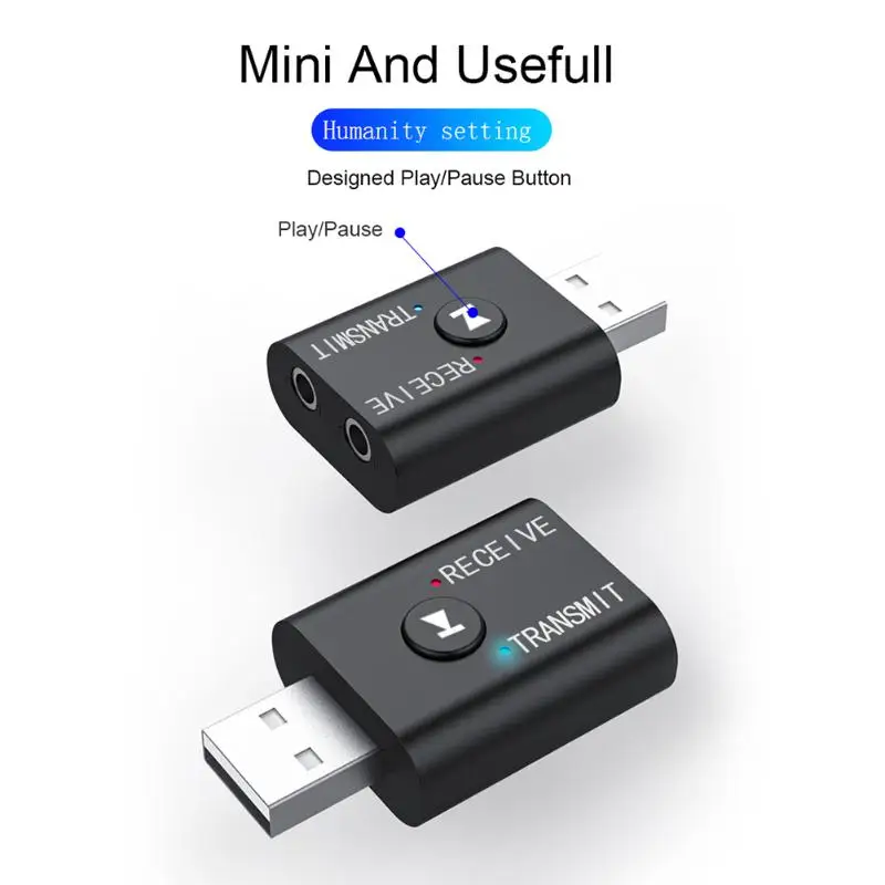 2 в 1 Bluetooth 5,0 передатчик приемник USB Аудио Динамик адаптер ключ BT5.0+ EDR портативный аудио адаптер для автомобиля динамик MP3