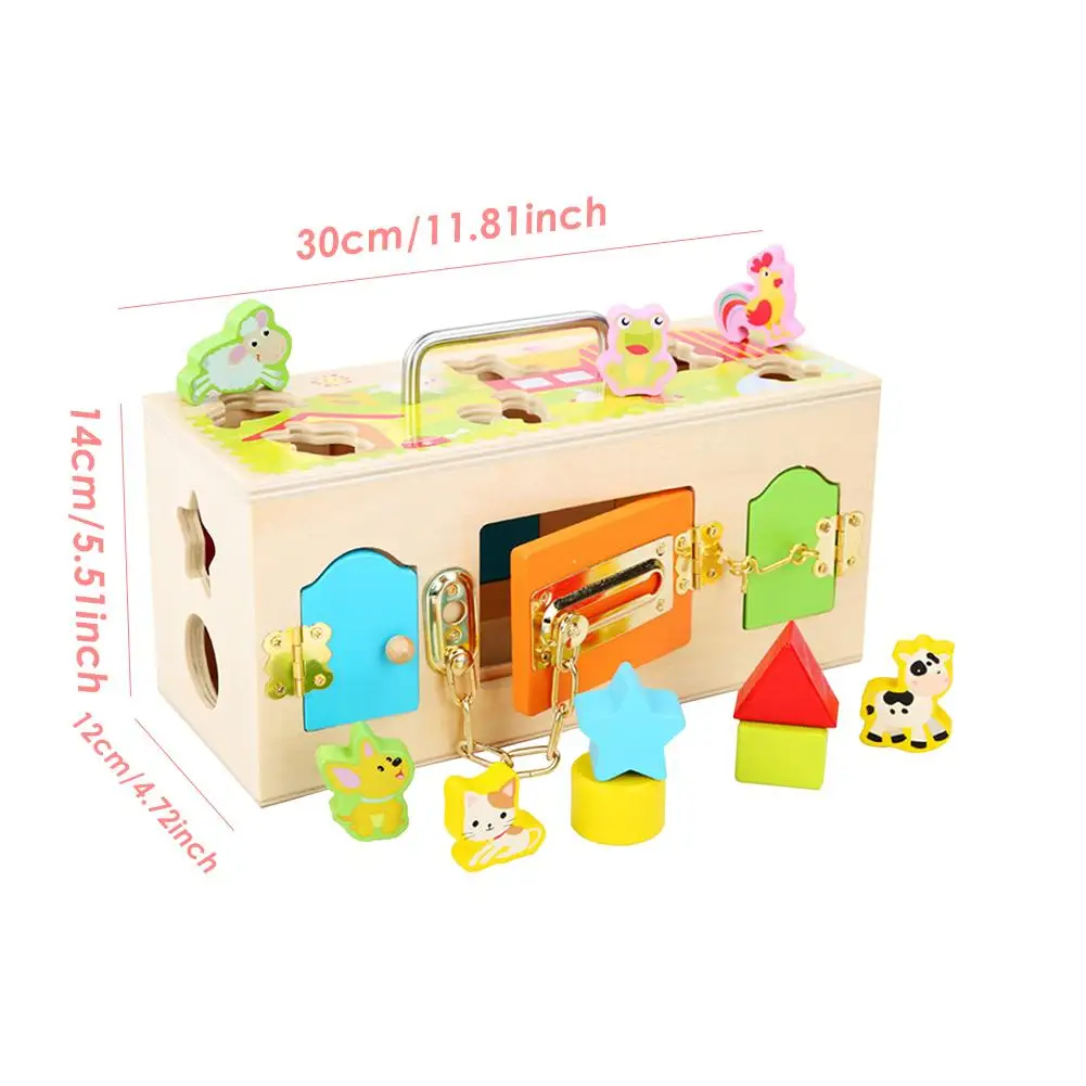 Игрушки в форме животных замок коробка защелки сарай игрушки животных форма соответствующие игры игрушки Дети Игрушки для раннего образования