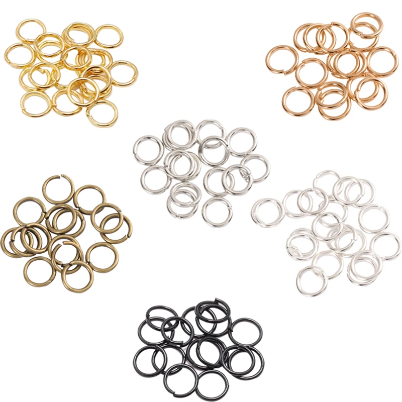 

20-500pcs Various Sizes Jump Rings Split Loop Rings Connectors For Earrings Necklace Bracelet DIY Jewelry Making Supplies