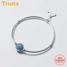 Trustdavis Мода 925 стерлингового серебра Сладкий синий хвост маленькой русалки эластичный браслет для женщин Свадебные украшения подарок DS2242