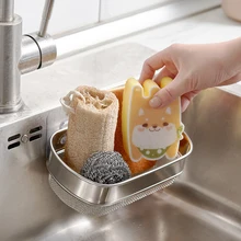 

Stainless Steel Kitchen Sink Basket Accesories Strainer Sponge Soap Holder Sinks Bathroom Fregaderos De Cocina Home Improvement
