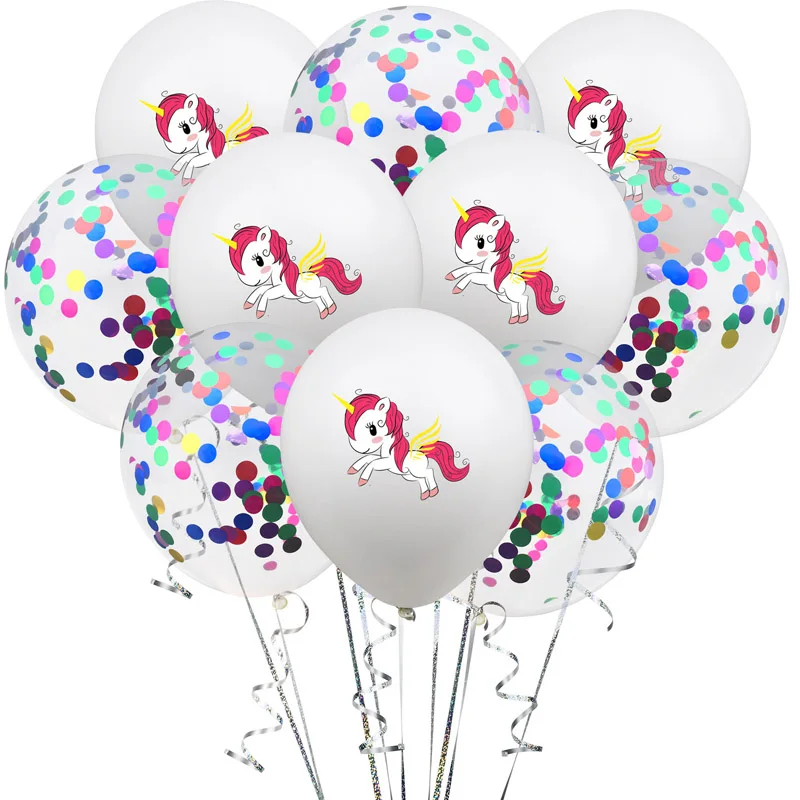 

10Pcs Unicorn Party Decoration Colorful Unicorn Latex Balloons Kids Birthday Party Supplies Baby Shower Decor Confetti Balloon