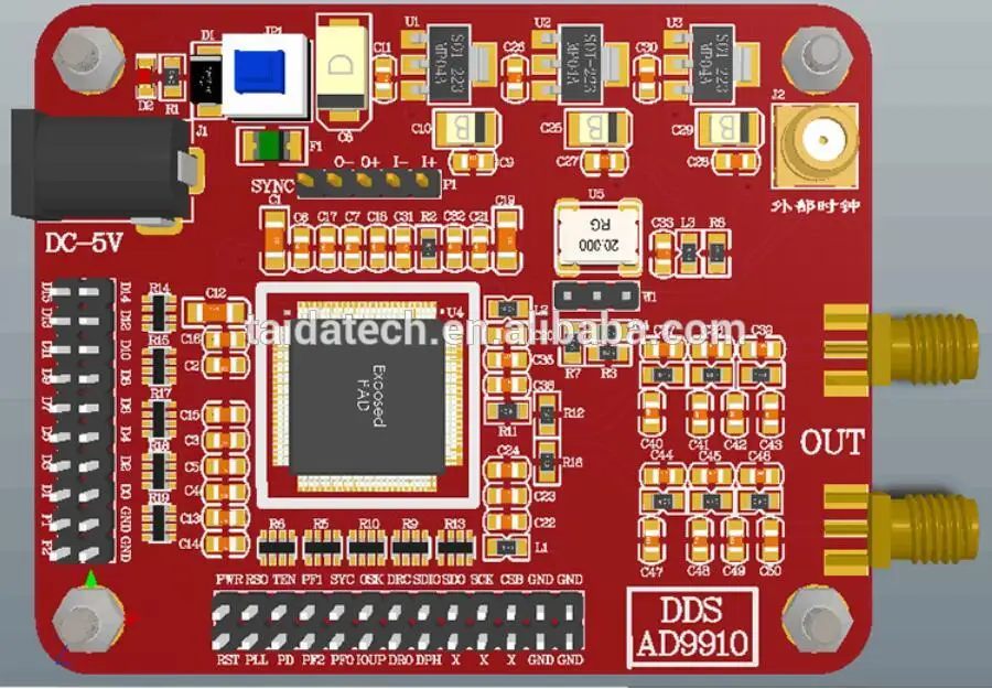 AD9910 DAC digital frequency synthesizer 400Mhz analog output sensor high speed DDS high frequency signal generator