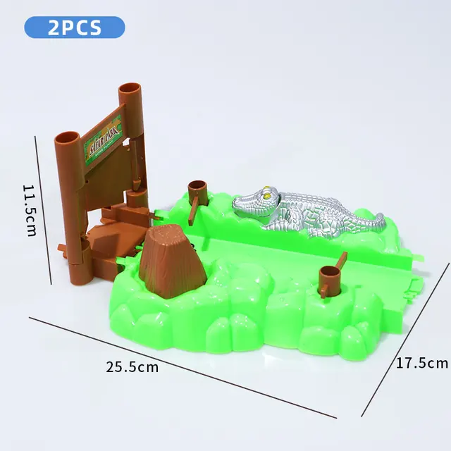 Magical Tracks Luminous Racing Track Car With Colored Lights DIY Plastic Glowing In The Dark Creative Toys For Kids Crocodile suit