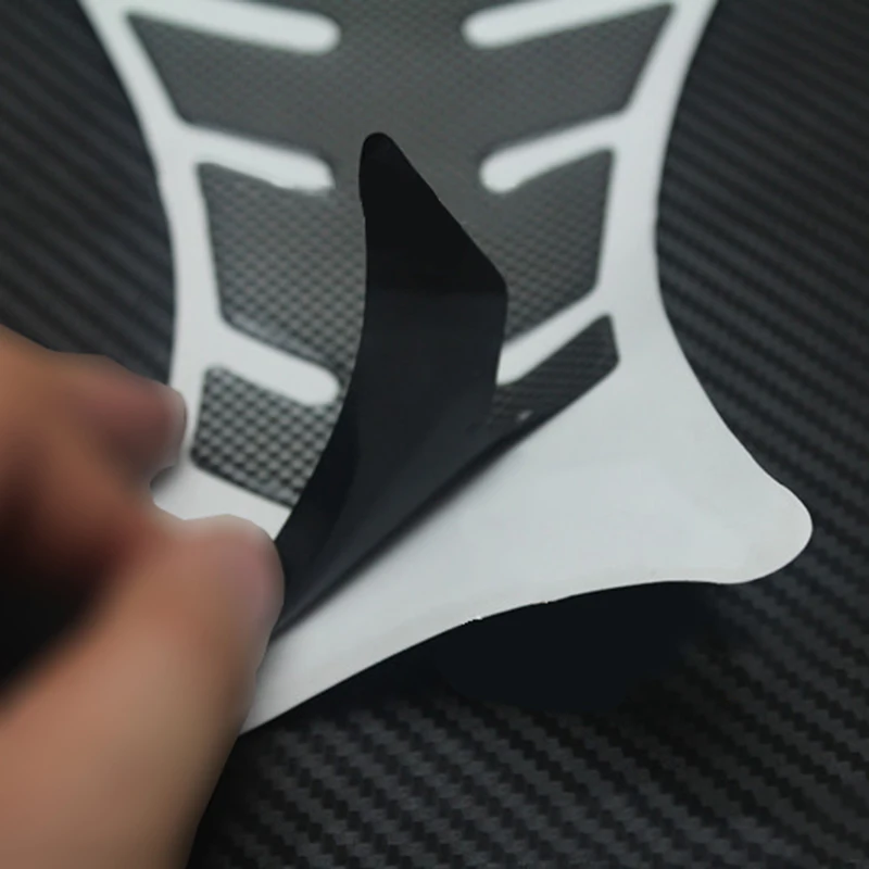 Motorcycle Stickers 3D Carbon Fiber Fishbone Tank Pad Protector For Motorcycle Universal
