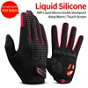 ROCKBROS GEL Silicone Cycling Gloves Fleece Full Finger Touch Screen MTB Road Bike Gloves Motorcycle Winter Bike Accessories 1