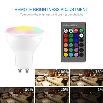 

GU10 5W LED Lamp Spot Integrate Light Cool Warm White Bulb with Remote Contro