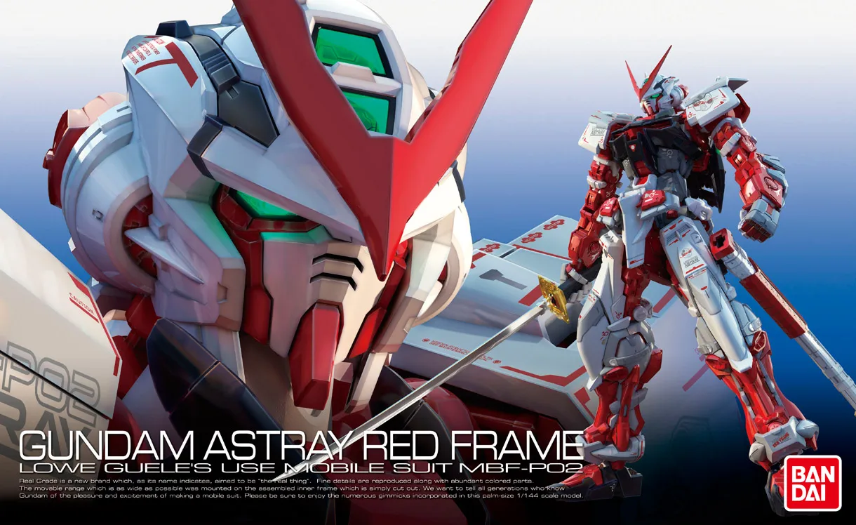 BANDAI gundam 1/144 RG 19 астрая красная модель для детей Собранный робот аниме экшн-Фигурки