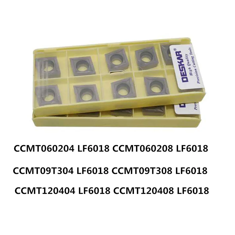 DESKAR CCMT060204 LF6018 CCMT09T304 LF6018 CCMT120404 LF6018 ЧПУ токарные инструменты твердосплавные вставки для нержавеющей стали