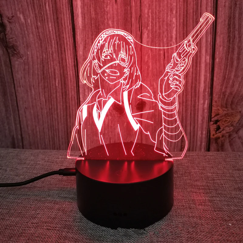 Фигурка аниме Kakegurui Jabami Yumeko 3D светодиодный неоновая Ночная подсветка Манга