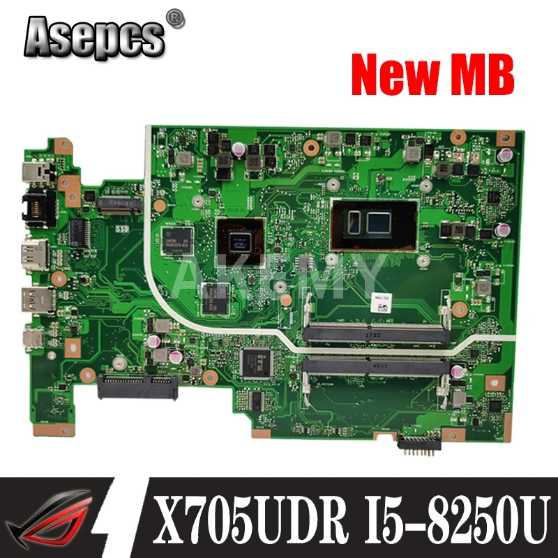 Материнская плата Akemy X705UDR для For Asus Vivobook 17 X705UQ X705UV X705U материнская ноутбука I5-8250U 2G