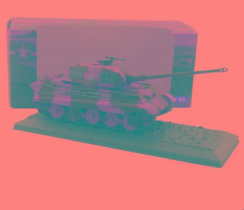 WWII NEDERLAND PZ. KPFW VI TIGER AUSF. B SD. KFZ.182 PORSCHE TURM 1/43 литой под давлением бак