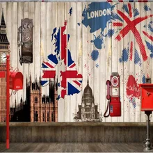 Пользовательские обои ретро ностальгия британский флаг замок Британский ветер ТВ фон стены-высококачественный водонепроницаемый материал