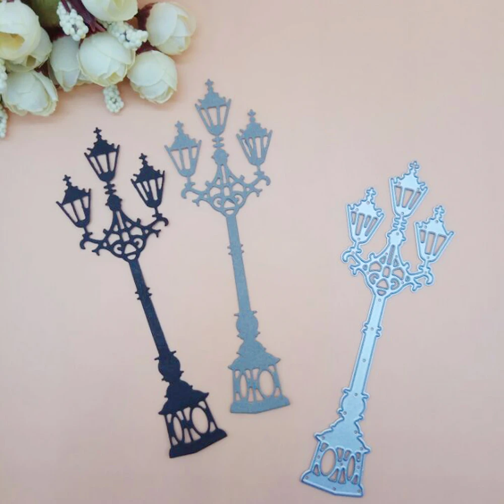

Street Lighthouse beach Road Light Lamp for Metal Cutting Dies Punch Stencil Scrapbooking Photo Album Card Paper Embossing Craft