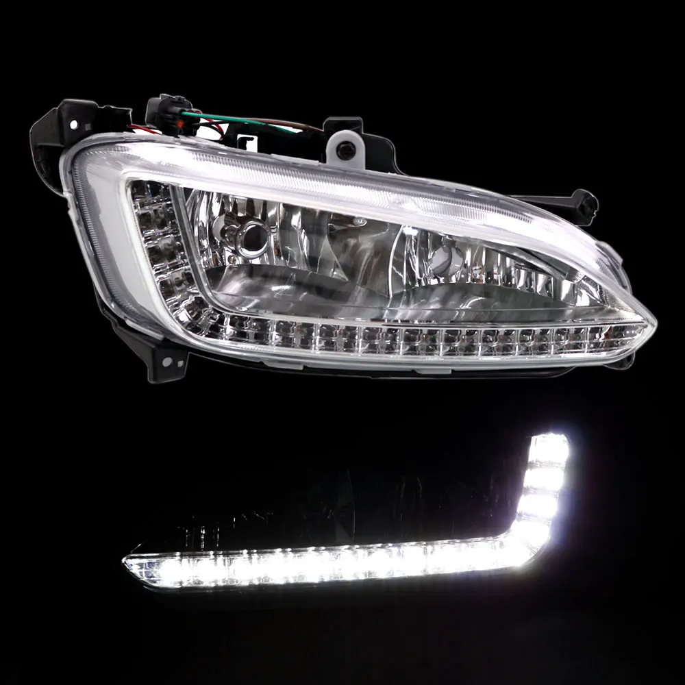 Дневные ходовые огни светильник DRL для Hyundai Santa Fe 2013 2014 2015 левой и правой стороны