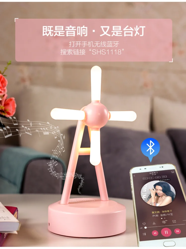Proteção para os Olhos Criativo Inteligente Legal Noite Luz Bluetooth Luzes Led Quarto Bonito Lâmpada Recarregável Abajur Decoração Ah50nl Usb 5 Luzes e Iluminação