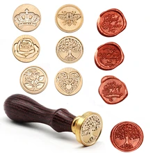 Seal-Stamps Craft Scrapbooking Wooden Sealing Wedding-Decorative Stempel Tree-Pattern