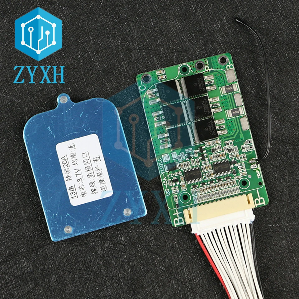 Bms 13s 48v 20a 30a 18650 Porta Comum da Placa de Carga da Bateria de Lítio Proteção contra Curto-circuito Sobretemperatura para E-bike Escooter - Image 3