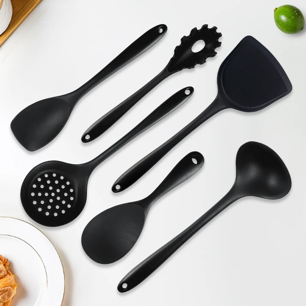  Silicone Cooking Utensils Non-stick Baking Tools Spatula Shovel Cookware Gadget Mixing Batter Scrap