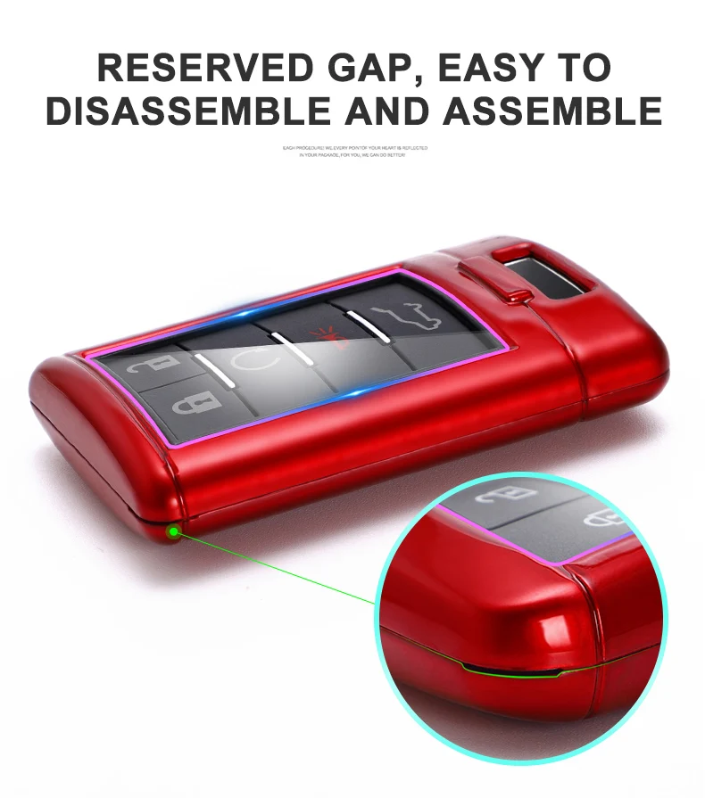 Carbon Fiber Car Smart Key Cover Case Fob For Cadillac DTS STS Escalade CTS SRX XTS ATS C7 2021 Protect Shell Accessories - H0e6635b186aa4f6a83ee1c467a360792B