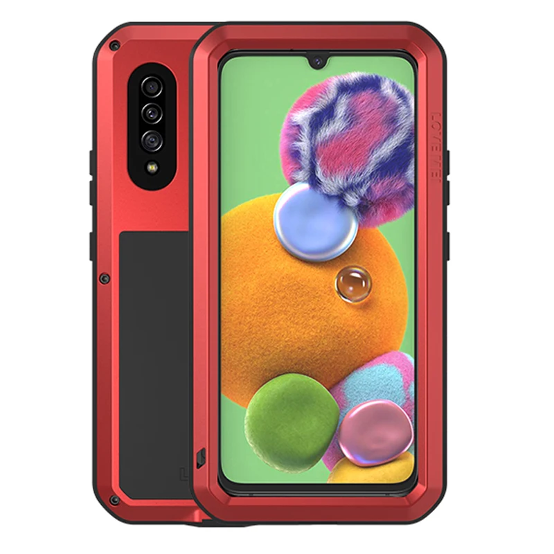 Мощный чехол Love Mei для samsung Galaxy A90, 5G, противоударный алюминиевый/металлический чехол Gorilla из закаленного стекла для Galaxy A90