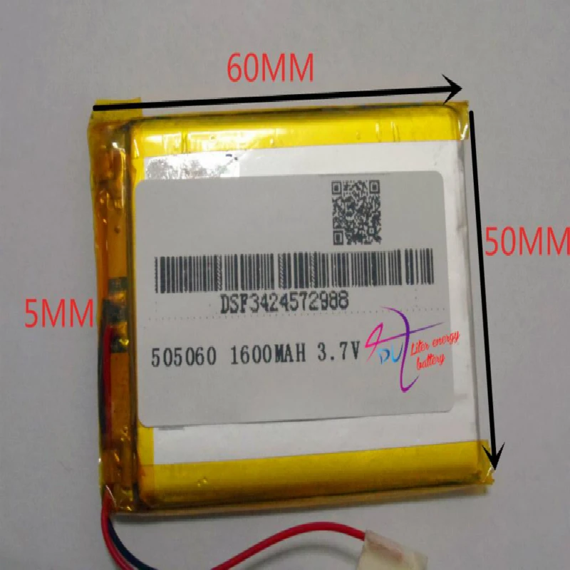 

best battery brand Ang VX580LE VX580T panels VX580R 505060 3.7V 1600MAH MP3 MP4 MP5 GPS DVD Tablet computer